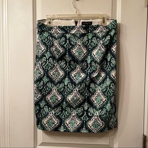 J crew paisley pencil skirt